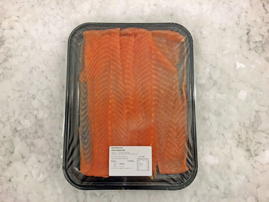 Gerookte langgesneden Zalmfile